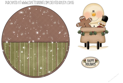 Country Christmas Circle Card 8