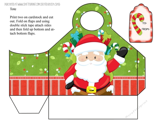 Bright Santa Tote 1