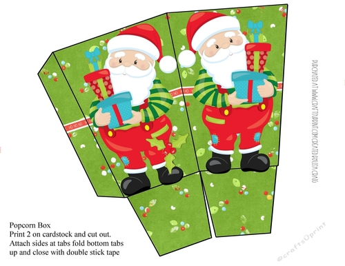 Bright Santa Popcorn Box 1