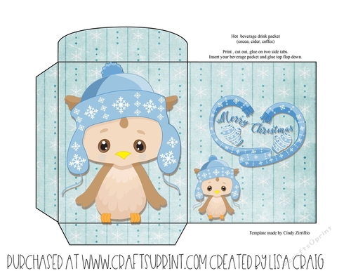 Winter Owl Hot Beverage Packet 1