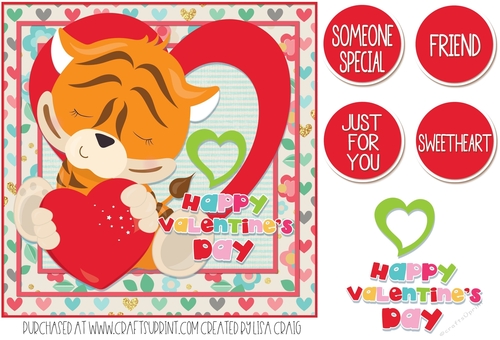 Valentine Animals Square Card 2
