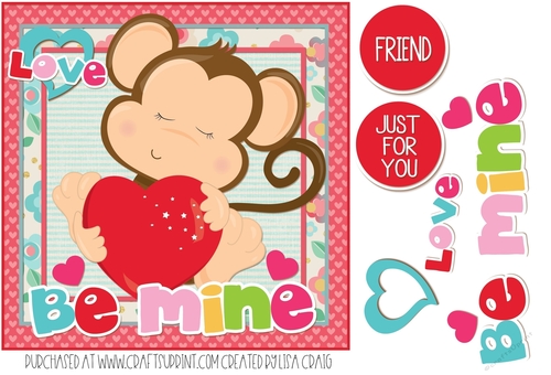 Valentine Animals Square Card 4