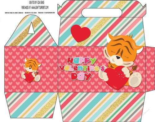 Valentine Animals Gable Box 3