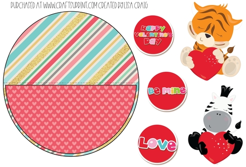 Happy Valentines Day Circle Card 2