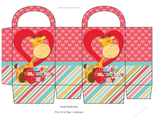 Happy Valentines Day Small Handle Bag 1