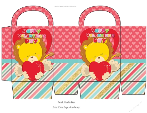 Happy Valentines Day Small Handle Bag 2