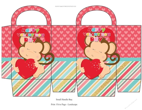 Happy Valentines Day Small Handle Bag 3