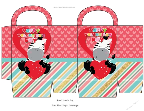 Happy Valentines Day Small Handle Bag 4