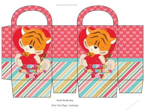 Happy Valentines Day Small Handle Bag 5
