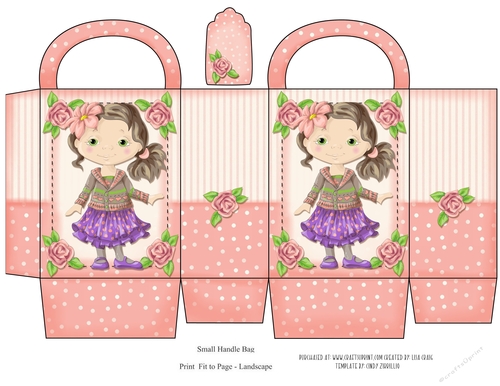 Valentine Girl Small Handle Bag 1