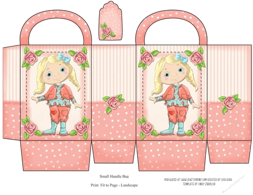 Valentine Girl Small Handle Bag 3