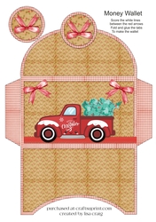 Merry Christmas truck money wallet