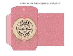 Pink Flowers Birthday Hot Beverage packet