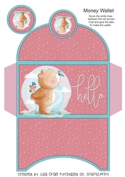 Butterfly Bear money wallet