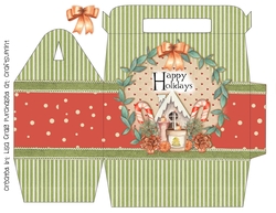 2021-Happy Holidays Wreath Gable Box
