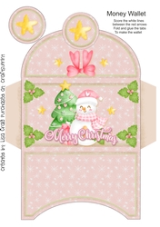 2021-pink snowman money wallet