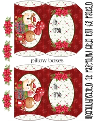21- reindeer n ginger pillow boxes