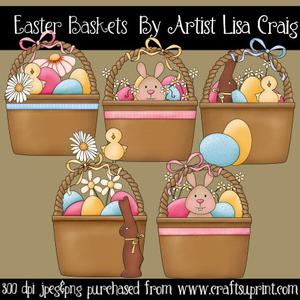 Easter Baskets Clipart