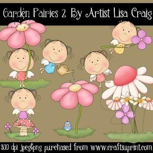 Garden Fairies 2 Clip Art