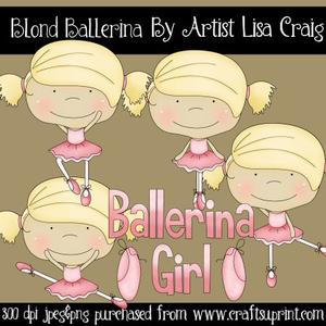 Blond Ballerinas Clip Art