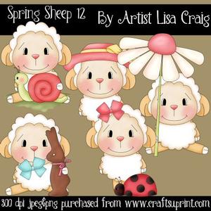 Spring Sheep 12 Clip Art