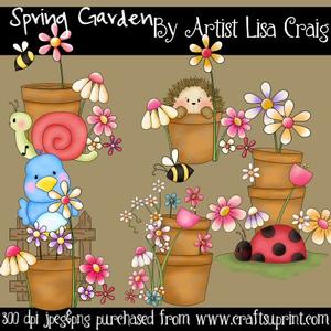 12-spring Garden Clipart