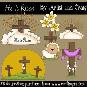 He is Risen Clip Art