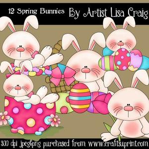 12 Spring Bunnies