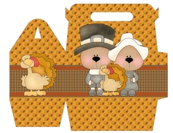 Thanksgiving Bear Gable Box