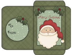 Christmas Gift Card Envelope Green 15