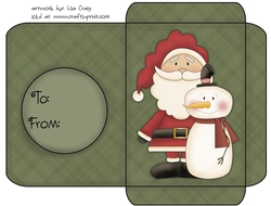 Christmas Gift Card Envelope Green 9