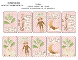 Baby Girl Gift tags Sheet 1