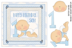 Happy First Birthday Boy -Son