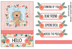 Butterfly Bear Floral Frame Card 1