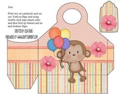 Monkey With Balloons Tote 1