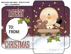 Winter Gift Card Envelope 12