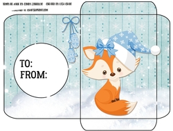 Winter Animal Gift Card Envelope 2