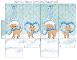 Winter Animal Milk Carton 1