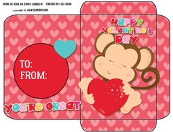 Valentine Animals Gift Card Envelope 1