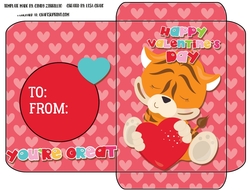 Valentine Animals Gift Card Envelope 3