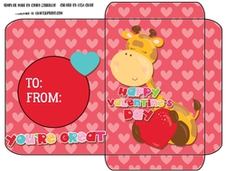 Valentine Animals Gift Card Envelope 6