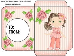 Valentine Girl Gift card Envelope 5