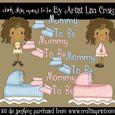 Dark Skin Mums to Be Clipart