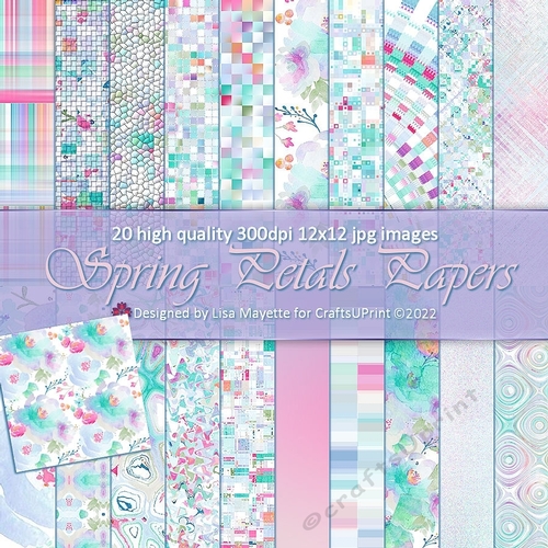 Spring Petals Pastel Roses Paper Pack