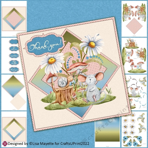 Mouse & Snail All Occasion Card Making Kit