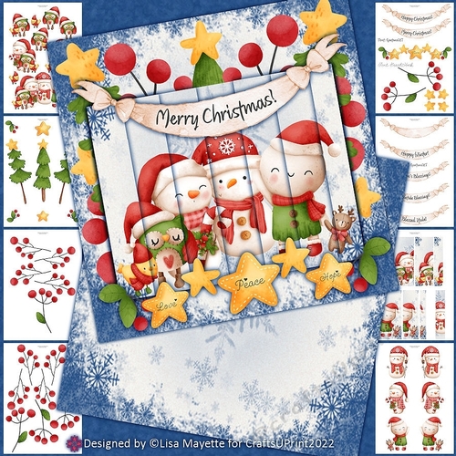 Christmas Snowmen Stacked Card Making Kit