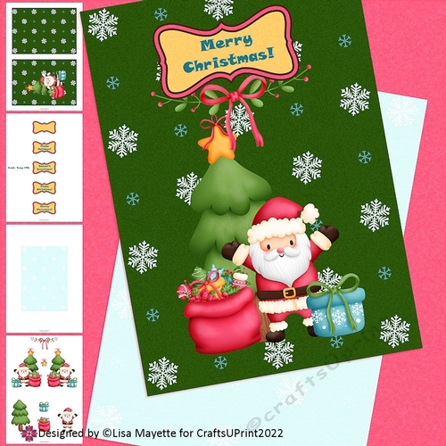 Cute Christmas Santa Card Making Kit