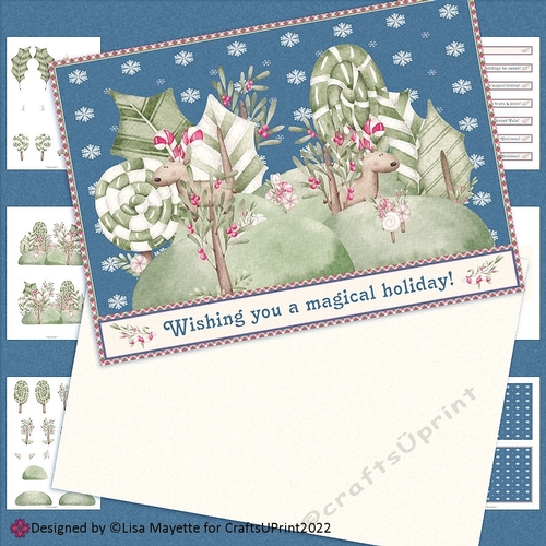 Peppermint Forest Christmas & Yule Card Making Kit