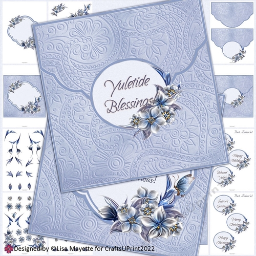 Elegant Winter Floral Card Making Kit