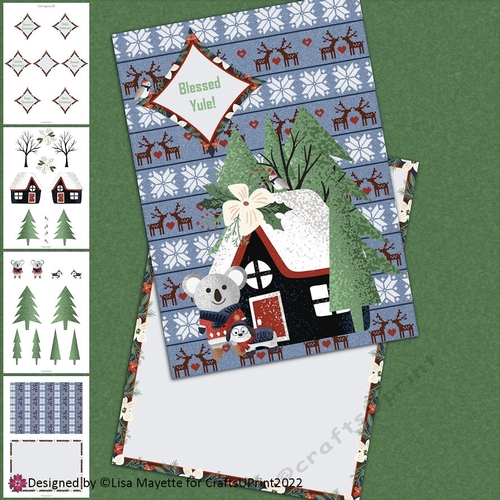 Christmas Dog & Koala Bear Card Making Kit